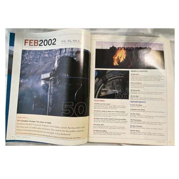 Vtg Lot 3 Trains Jan Feb Mar 2002 Magazine Amtrak Freight Railroad Collect Steam - Picture 6 of 9